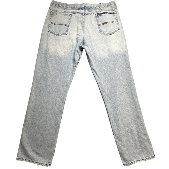 Wrangler 20X Xtreme Jeans Mens 38x34 Light Wash Relaxed Fit Denim Pants Western